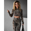 Leopardí trblietavý nohavicový komplet KENOTON