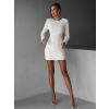 Biele krátke flitrované šaty WIDOW s mašľou