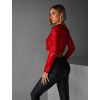 115263 5 cerveny flitrovany crop top petromila s vycpavkami