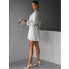 Strieborné krátke vypasované flitrované šaty HELION