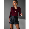 Vínové elegantní triko ODETA s průstřihy (Veľkosť ONESIZE)