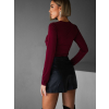 Vínové elegantní triko ODETA s průstřihy (Veľkosť ONESIZE)