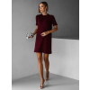Vínové svetrové puzdrové šaty KAPA