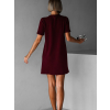 Vínové svetrové puzdrové šaty KAPA