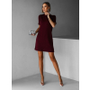 Vínové svetrové puzdrové šaty KAPA