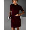 Vínové svetrové puzdrové šaty KAPA