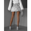 Strieborná balónová flitrovaná sukňa BRIGITTE