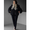 Černá zimní oversize puffy bunda LENUEL (Veľkosť M/L)