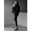 Černá zimní oversize puffy bunda LENUEL (Veľkosť M/L)