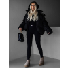 Čierna zimná oversize puffy bunda LENUEL