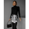 Čiernobiela flitrovaná mini sukňa SIGGO