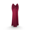 Bordo elegantní dlouhá sukně VEETI s řasením (Veľkosť ONESIZE)