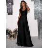 Čierne dlhé flitrované plesové šaty SAANA