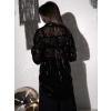 Černé flitrovaná transparentní košile LASSI (Veľkosť M/L)