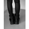 Čierne členkové zimné topánky AGATHA