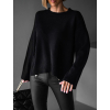Černý oversize stylový svetr AMEDIA (Veľkosť ONESIZE)