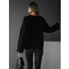 Černý oversize stylový svetr AMEDIA (Veľkosť ONESIZE)