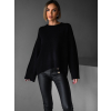 Černý oversize stylový svetr AMEDIA (Veľkosť ONESIZE)