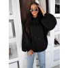 Černá oversize maxi mikina PYRRHA s kapucí (Veľkosť ONESIZE)