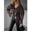 Leopardí elegantní halenka KINGAR s volány (Veľkosť ONESIZE)