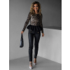 Leopardí elegantní top ALLESSIA s volánem (Veľkosť M/L)
