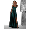 Smaragdové dlhé večerné šaty CELLINES
