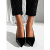 Čierne elegantné lesklé lodičky na podpätku DEIGH