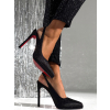 Čierne trblietavé topánky na podpätku MAIRY