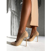 Nude lesklé lodičky na podpätku RHIANON