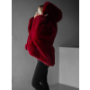 Bordó faux fur kožušinový kabátik kožuch XADEN
