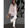 Béžový faux fur kožešinový kabát CAMTU (Veľkosť M/L)