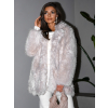 Béžový faux fur kožešinový kabát CAMTU (Veľkosť M/L)