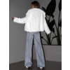 Biely faux fur kožušinový kabátik DUYAH
