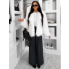 Biely faux fur kožušinový kabátik HIENO