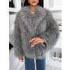 Šedý faux fur kožušinový kabátik HIENO