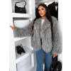 Šedý faux fur kožušinový kabátik HIENO