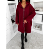 Vínová oversize dlhá mikina PLUSYT na zips