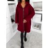 Vínová oversize dlouhá mikina PLUSYT na zip (Veľkosť ONESIZE)