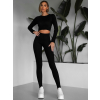 Čierny športový elastický komplet KEYA