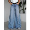 Modré široké maxi wide leg džínsy KULOTA