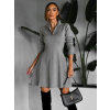Šedé áčkové šaty CUONG so zipsom