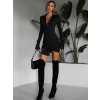 Čierne košeľové krátke šaty MADOC