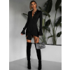 Čierne košeľové krátke šaty MADOC