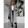 Šedý dlhý elegantný oversize kabát KERRYL