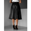 Čierna koženková midi sukňa GWYNECH