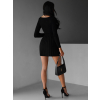 Čierne krátke džersejové vypasované šaty LAKALA