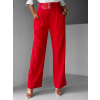 Červené široké elegantné nohavice DONATELLA s opaskom