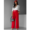 Červené široké elegantné nohavice DONATELLA s opaskom