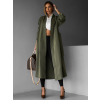 Kaki oversize dlhý kabát AERYTY