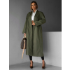 Kaki oversize dlhý kabát AERYTY